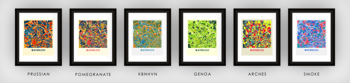 Waterloo Ontario Map Print - Full Color Map Poster