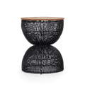 Wave Side table - Charcoal - Black -