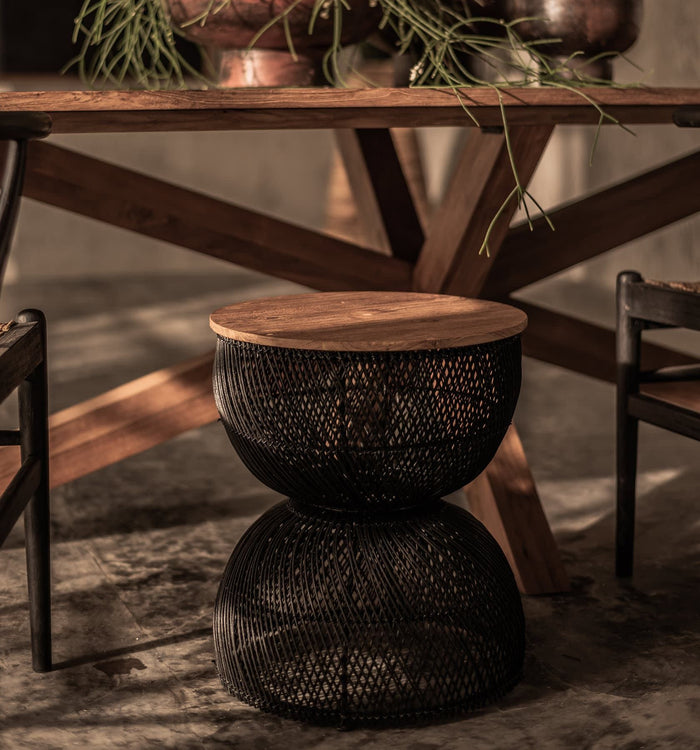 Wave Side table - Charcoal - Black -