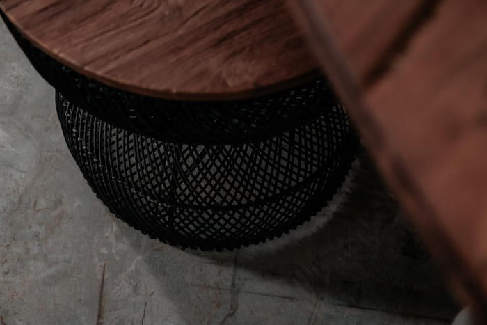 Wave Side table - Charcoal - Black -