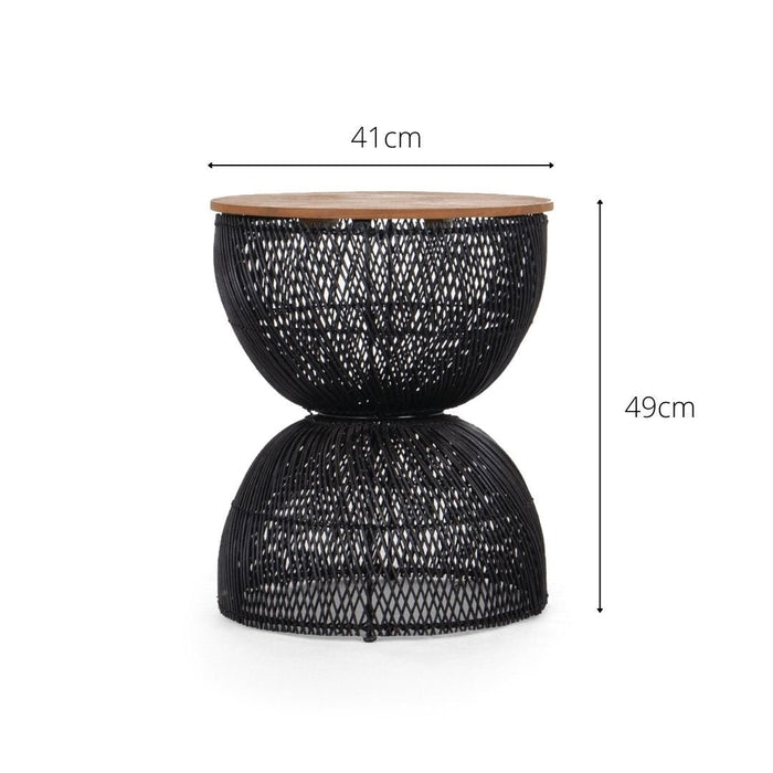Wave Side table - Charcoal - Black -