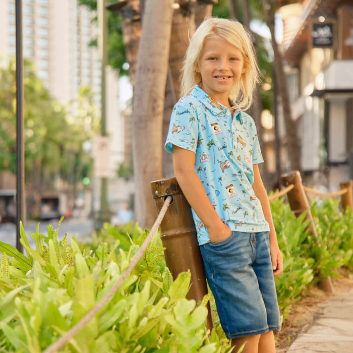 We Go Holoholo Bamboo Polo Shirt