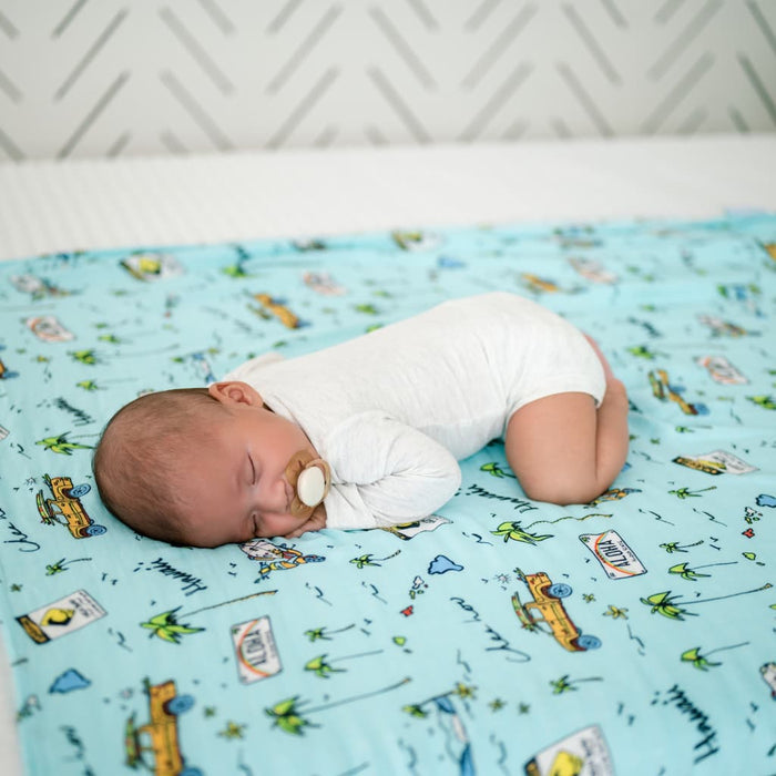 We Go Holoholo Muslin Swaddle Blanket