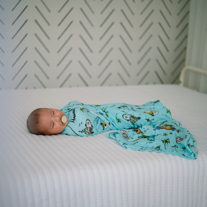 We Go Holoholo Muslin Swaddle Blanket