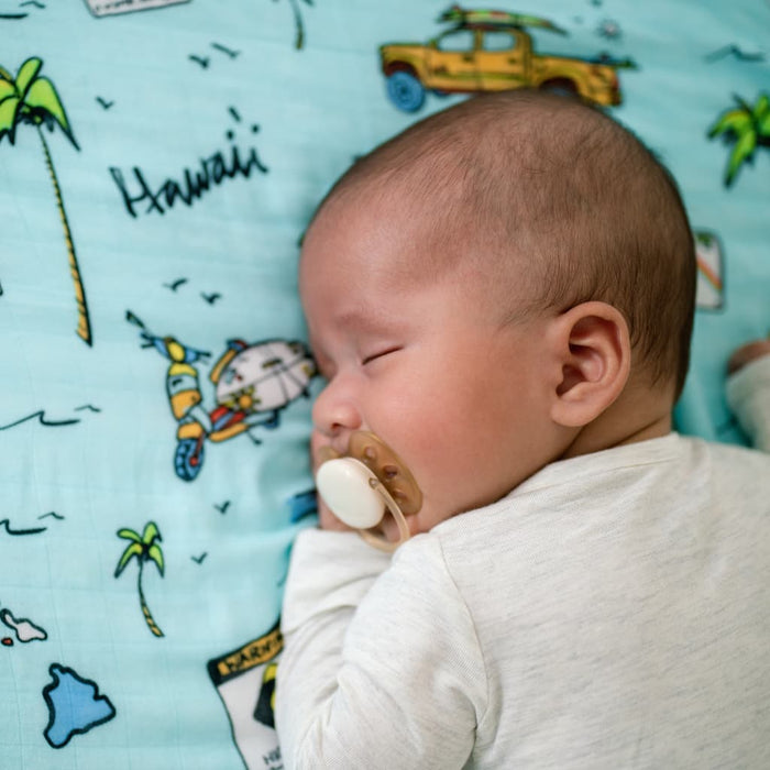 We Go Holoholo Muslin Swaddle Blanket