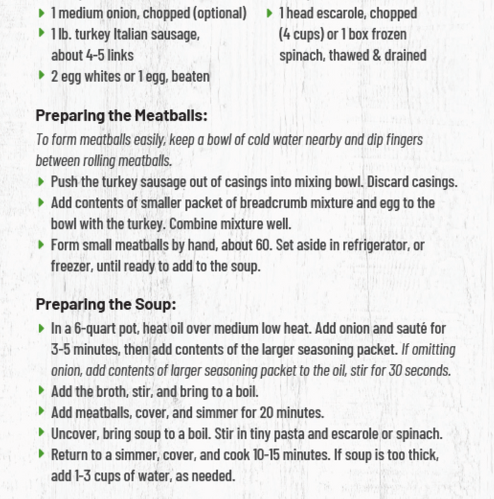 Wedding Soup Mix
