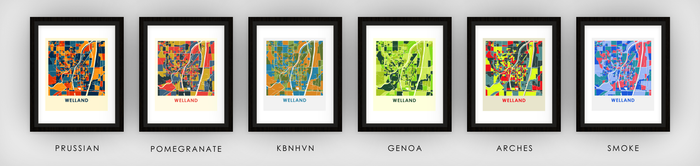 Welland Ontario Map Print - Full Color Map Poster