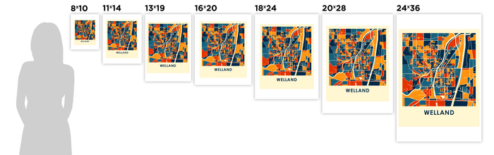 Welland Ontario Map Print - Full Color Map Poster