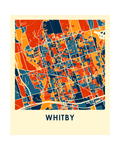 Whitby Ontario Map Print - Full Color Map Poster