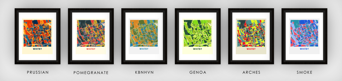 Whitby Ontario Map Print - Full Color Map Poster