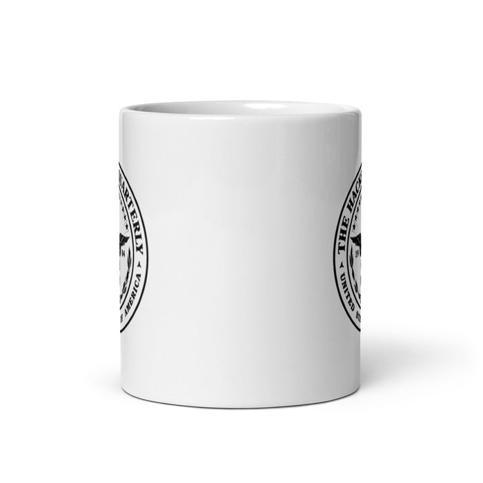 White Glossy Hacker Mug