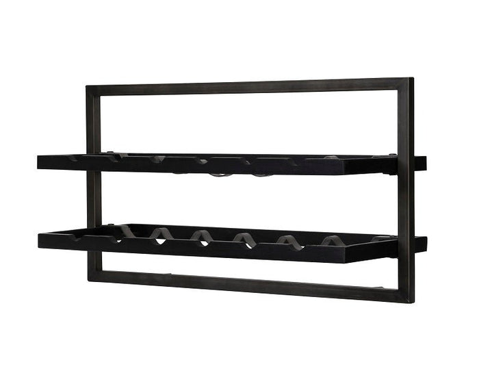 WINEMATE Burned Black Teak 12 Bottles - Style A -