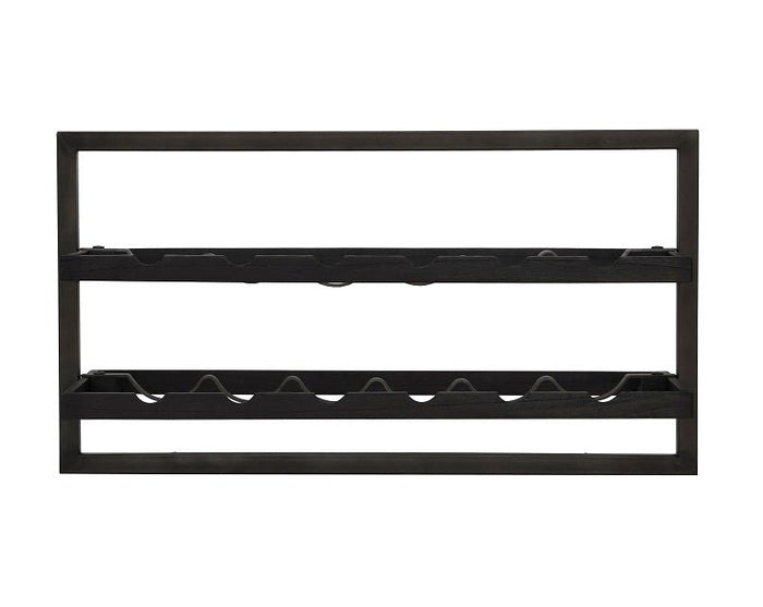 WINEMATE Burned Black Teak 12 Bottles - Style A -