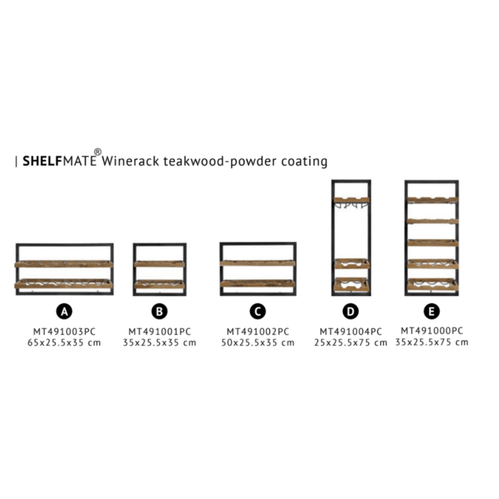 WINEMATE Smooth Teak 15 Bottles - Style E -