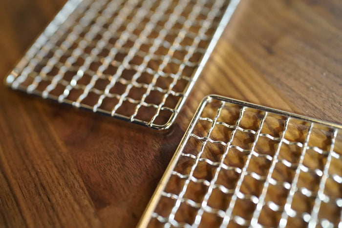 [WIRE MESH GRILL] SET - Wood & Burn
