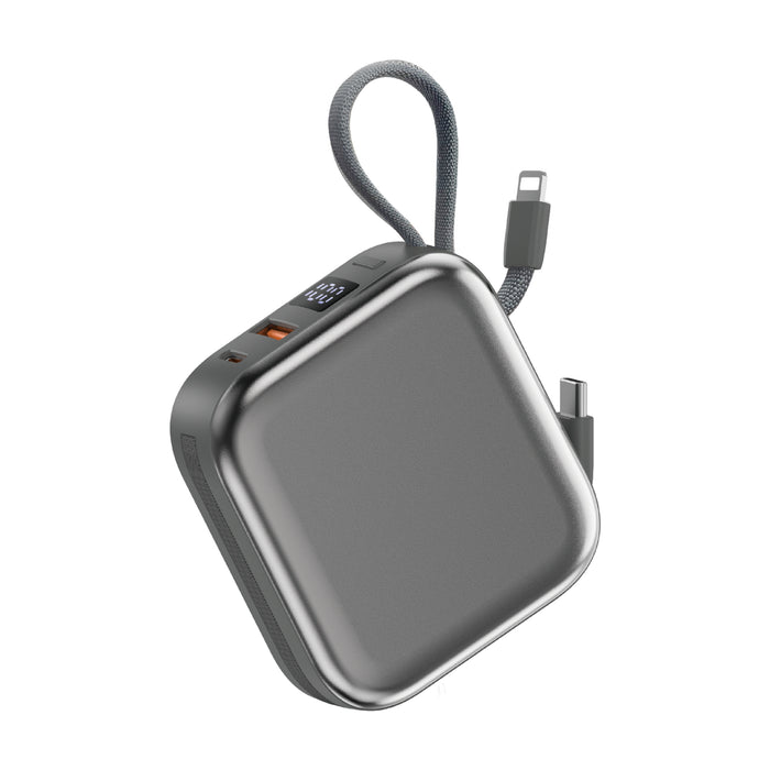 WiWU Wi-P055 5-in-1 Small Square Series Power Bank 10000mAh – Gray