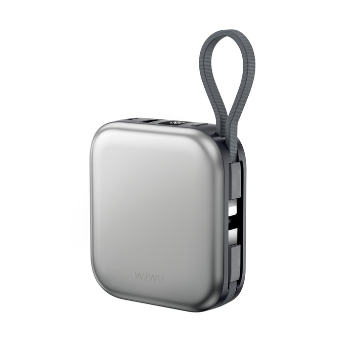 WiWU Wi-P055 5-in-1 Small Square Series Power Bank 10000mAh – Gray
