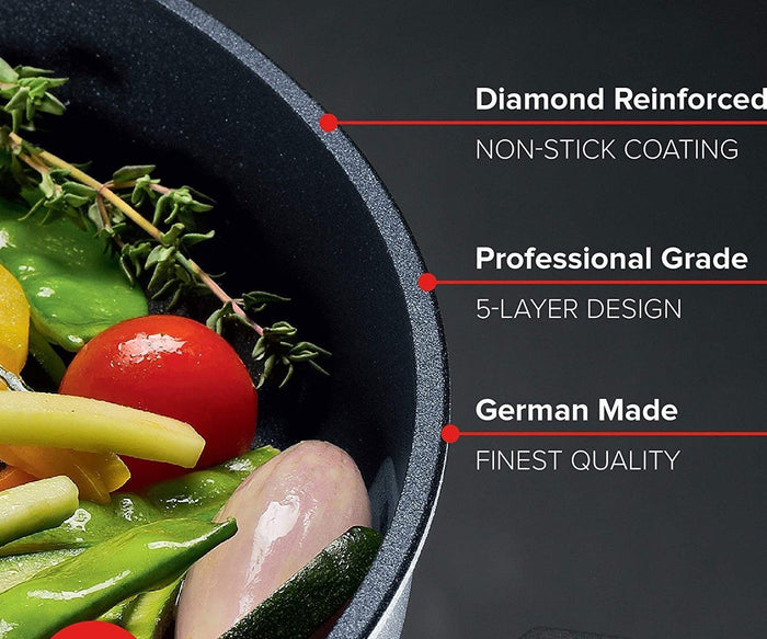 Woll Diamond Lite Detachable Handle Induction Sauté Pan With Lid - 28cm