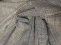 Wool Plaid Suiting - Off White / Black / Baby Blue