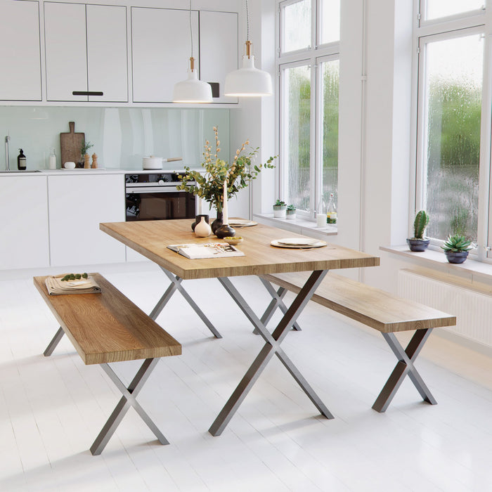 X - Frame Industrial Legs - TABLE/DESK (H71CM X W58CM) - 75x25mm