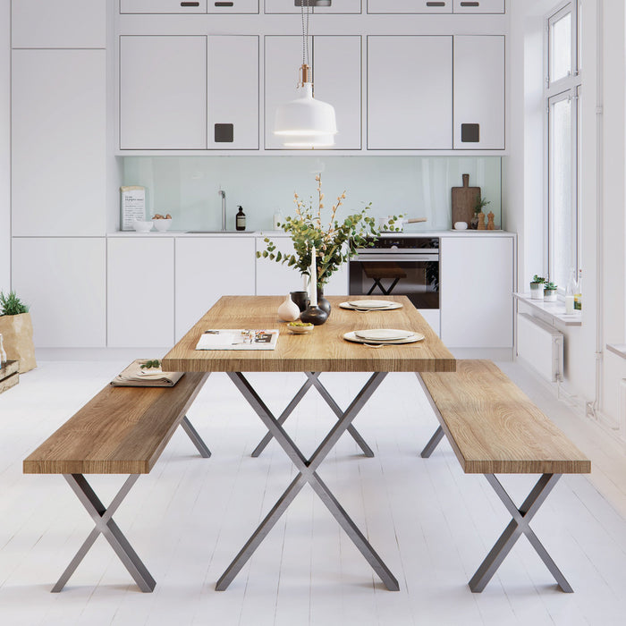 X - Frame Industrial Legs - TABLE/DESK (H71CM X W58CM) - 75x25mm