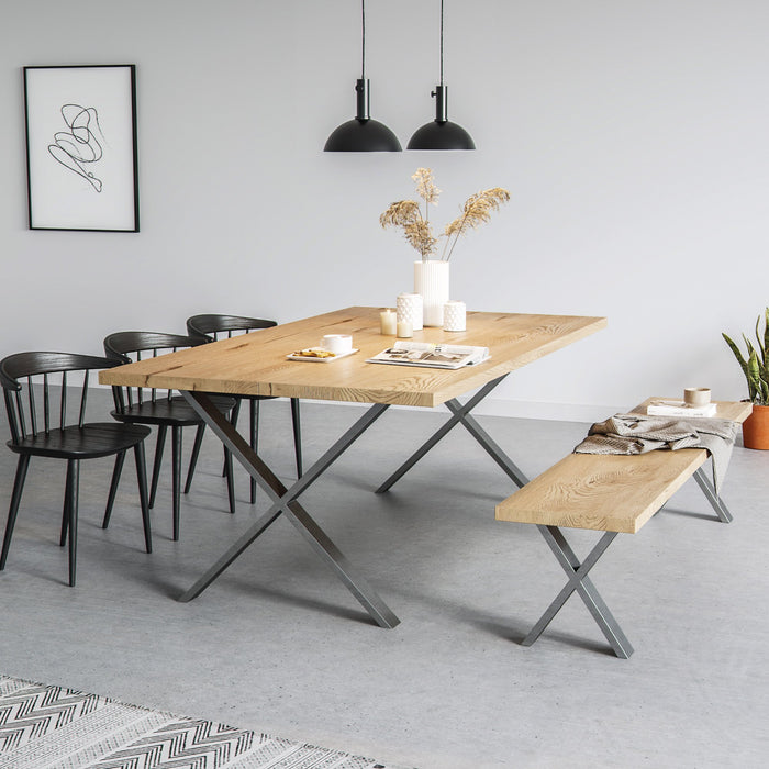 X - Frame Industrial Legs - TABLE/DESK (H71CM X W58CM) - 75x25mm