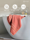 Zen Living Cotton Bamboo 550 GSM Bath Towel - Dark Dahlia (Peach) (Pack of 1)