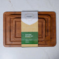Zenbu Kitchen Bamboo Cutting Board Set – 3-Pack (Dark Bamboo)